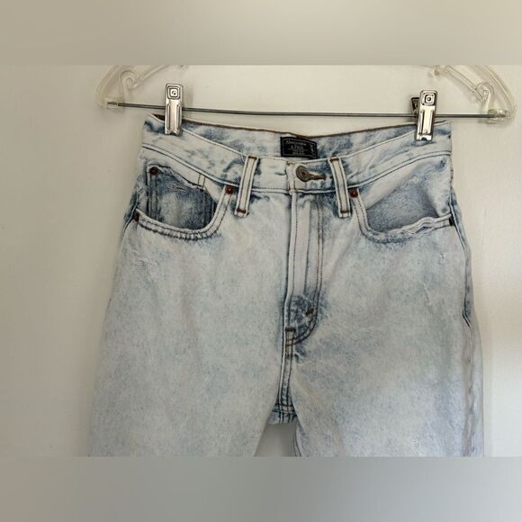 Abercrombie high rise distressed mom jeans 00S 100% cotton - Picture 9 of 11